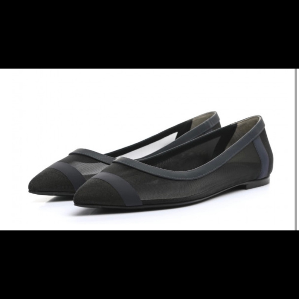 Fendi Authentic Pointed Mesh Flats - image 5